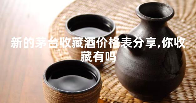 新的茅台收藏酒价格表分享,你收藏有吗