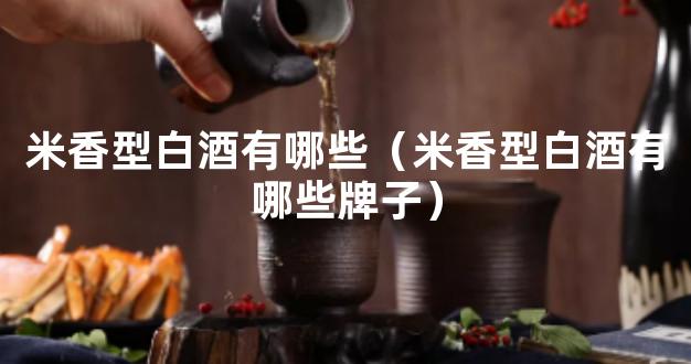 米香型白酒有哪些（米香型白酒有哪些牌子）