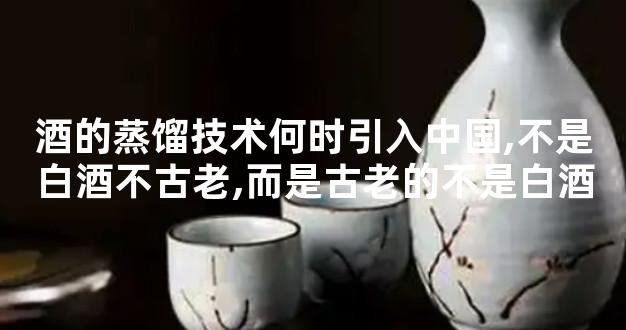 酒的蒸馏技术何时引入中国,不是白酒不古老,而是古老的不是白酒