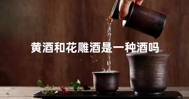 黄酒和花雕酒是一种酒吗
